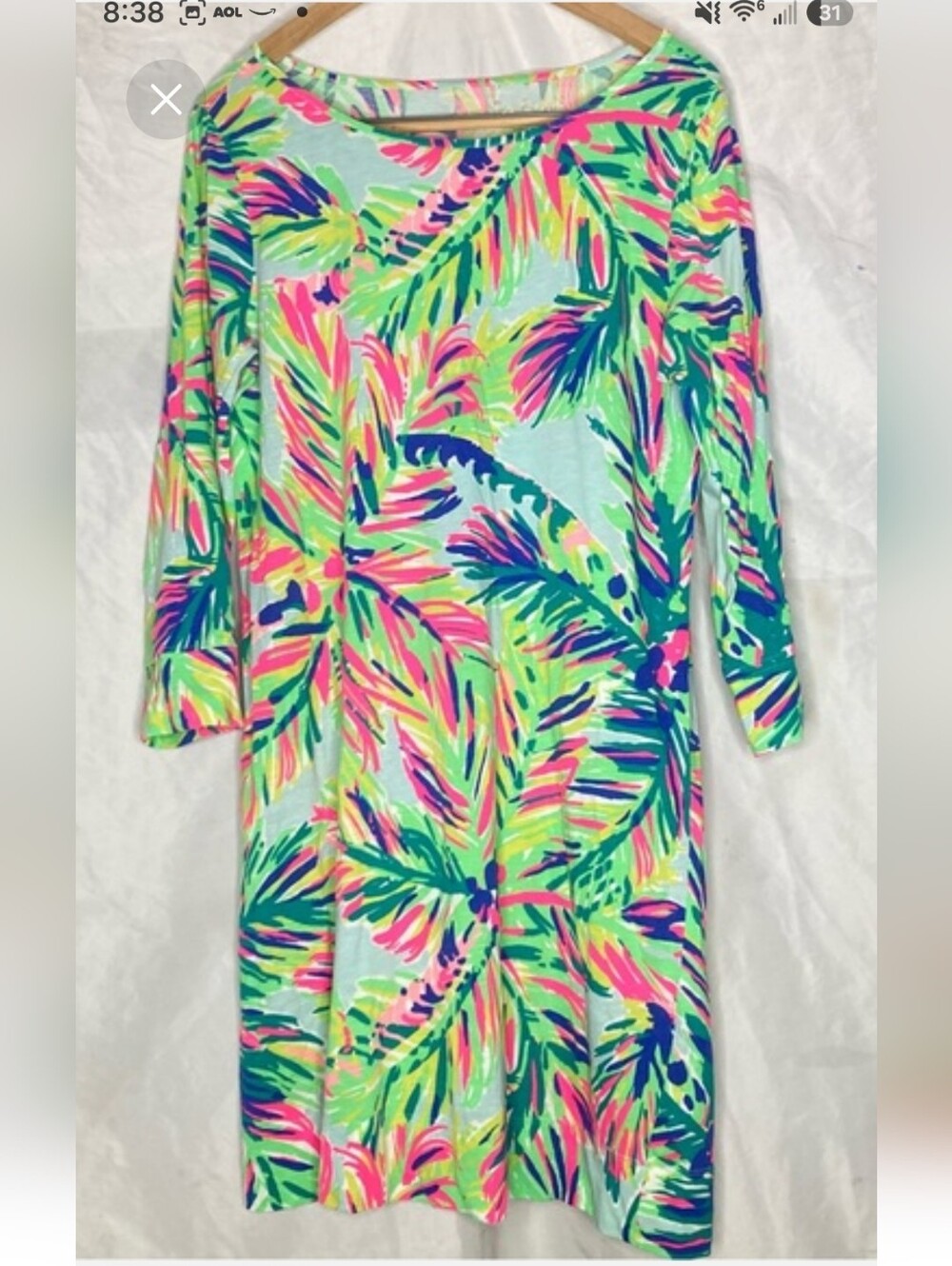 Lilly Pulitzer Mint Multi Tropical Print Shift Dress